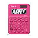 (まとめ)カシオ計算機 ミニ電卓10桁 MW-C8C-RD-N【×5セット】(2)