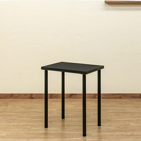 パソコンデスク ワークデスク 約幅60×奥行45cm ブラック スチール フリーテーブル 組立品 リビング ダイニング 在宅ワーク【代引不可】 [2]