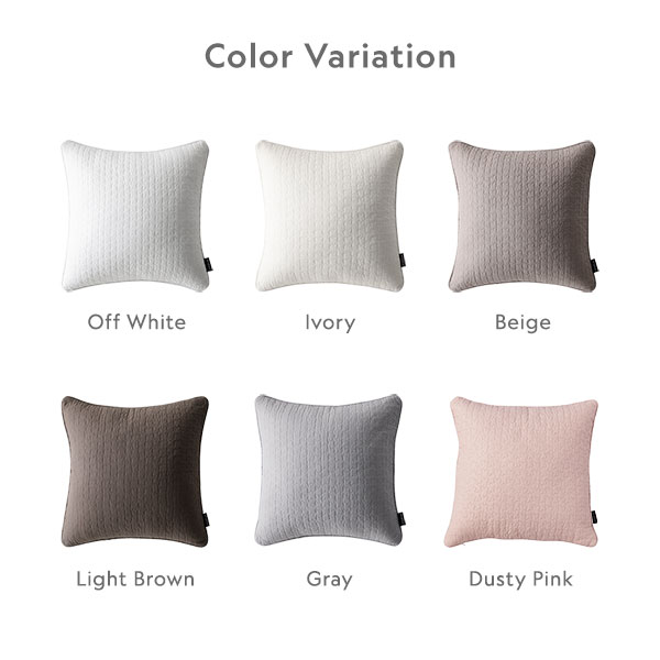 クッションカバー 単品 約45×45cm オフホワイト CLOUD柄 洗える 表地 綿100% クッション別売り イブル リビング ダイニング【代引不可】 [2]