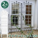 フェンス 屋外 アイアン ガーデンフェンス ガーデニング 庭 簡単 アイアンフェンス ガーデン アンティーク 柵 挿すだけ 埋め込み ハイタイプ セット 白 お...