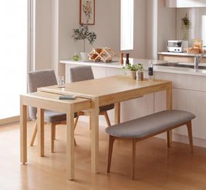ダイニングテーブルセット 4人 4人掛け ベンチ 伸縮 幅135 幅235 ダイニングセット ダイニングテーブル セット テーブル ダイニング リビング 木製 ...
