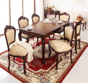 Dining Set - テイストファニチャー ダイニングシリーズ アンティーク調クラシックダイニングシリーズ 7点セット テーブル チェア6脚 肘なし 幅150