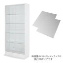 キャビネット コレクションラック ラック ガラス ハイタイプ 北欧 リビング 木製 収納 棚 扉 コレクションケース 薄型 ディスプレイ ガラスケース ガラスキ...