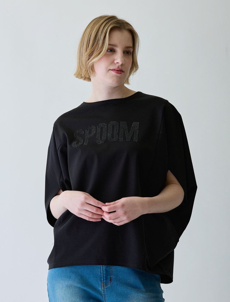 レディース トップス Tシャツ カットソー ドルマントップス ビジュー きれいめ 上品 光沢 シルケット加工 綿100% ゆったり 体型カバー 大人 高見え デイリー 着回し 春夏