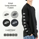 CAMPFREE キャンプフリー 長袖tシャツ ロンT ロンティー ロンt メンズ レディース プリント ロングスリーブTシャツ tシャツ ロングtシャツ 長そでtシャツ 長袖ティーシャツ ティーシャツ ロングティーシャツ ティシャツ 親子 お揃い おそろい コーデ 