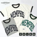 Tシャツ 半袖 カレッジロゴ リンガーTシャツ  CAMPFREE プリントTシャツ アメカジ 大人サイズ メンズ レディース ユニセックス 夏 半そで 綿100% コットンtシャツ 大きいサイズ ロゴt カットソー メンズtシャツ ロゴtシャツ ティーシャツ ティシャツ