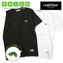 CAMPFREE ロゴTシャツ メンズ 5.6オンス カメレオン ワンポイント Tシャツ 半袖 プリント グラフィックTシャツ 半そで レディス レディース コットン100% 綿100% カジュア 大きいサイズ ティーシャツ ティシャツ 黒 おしゃれ 綿100 メール便 送料無料