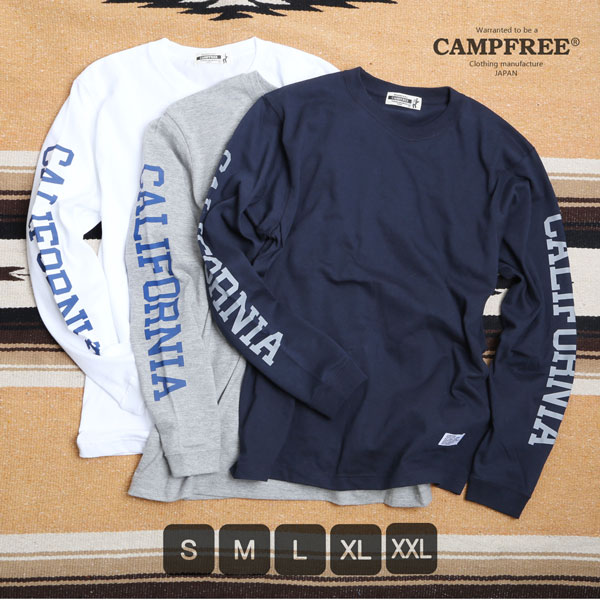 【本日P5倍】【メール便 送料無料】 CAMPFREE キャンプフリー メンズ CALIFORNIA プリント ロングスリーブTシャツ tシャツ 長袖tシャツ ロングtシャツ 長そでtシャツ 長袖ティーシャツ ティーシャツ ロングティーシャツ ロンティー ロンt ティシャツ 親子 お揃い おそろい コ