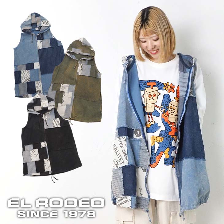 送料無料配色パッチ切り替えパーカー...