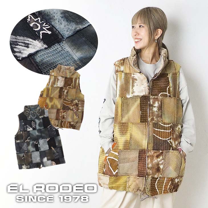 楽天市場】古布 パッチワーク（ベスト・ジレ｜トップス）：レディース