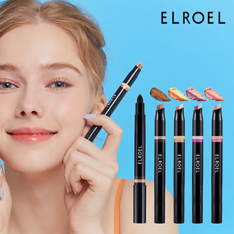 ELROEL エルロエル ブラン ダブル アイシャドウ スティック Ver2 4 colors 1.4g BLANC DOUBLE SHADOW STICK 2 韓国コスメ 発色 メイク 鮮やか 活気 ポイントメイク 韓国メイク スティックアイシャドウ 時短メイク グラデーションアイシャドウ