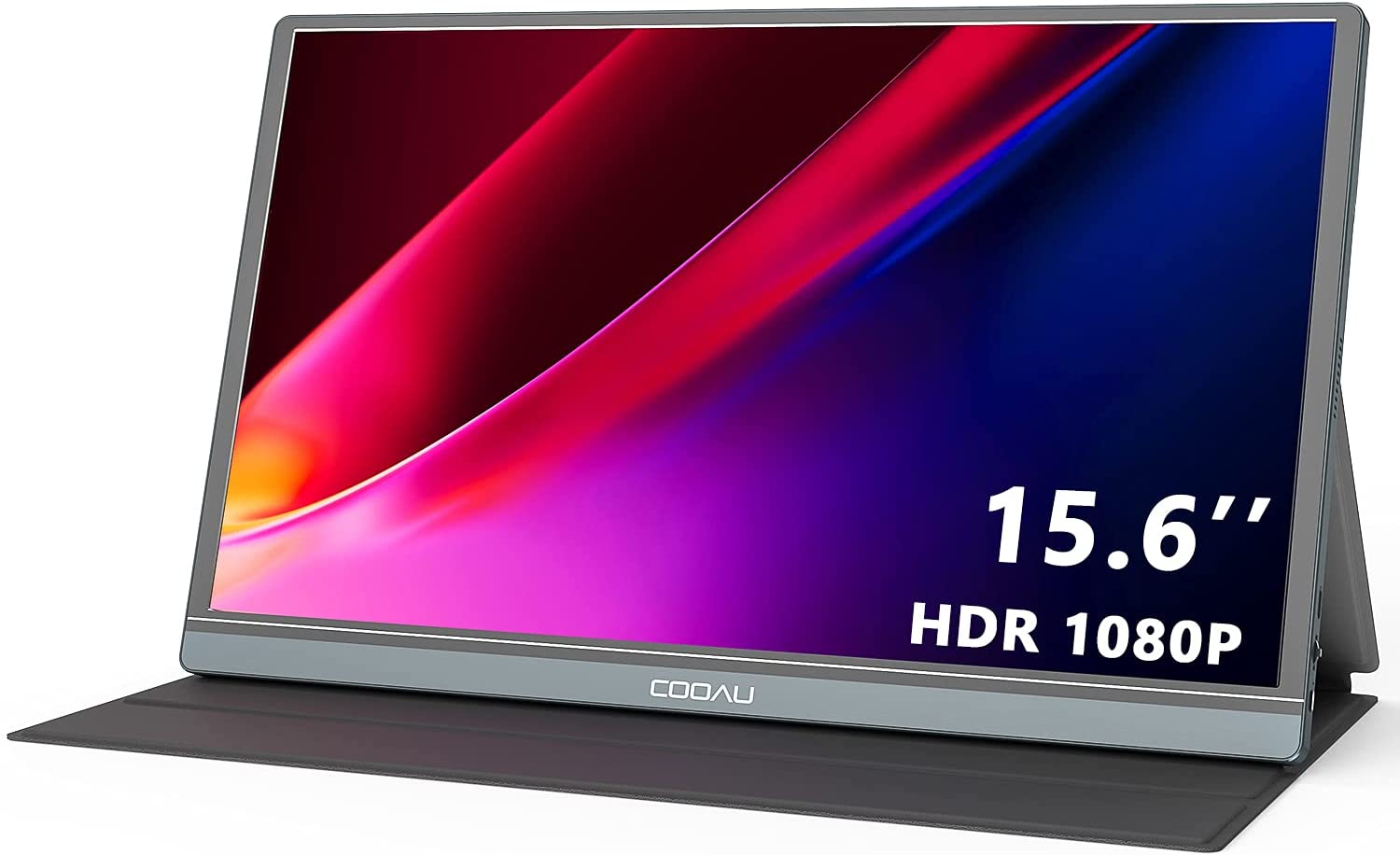 モバイルモニター COOAU 15.6インチ モバイルディスプレイ ゲームモニター 非光沢IPSパネル ポータブルモニター1920x1080FHD 薄型 軽量 内蔵スピーカー USB Tpye-C/mini HDMI/カバー付き PS4/XBOX/Switch/PC/Macなど対応 日本語取説書 PSE認証済み