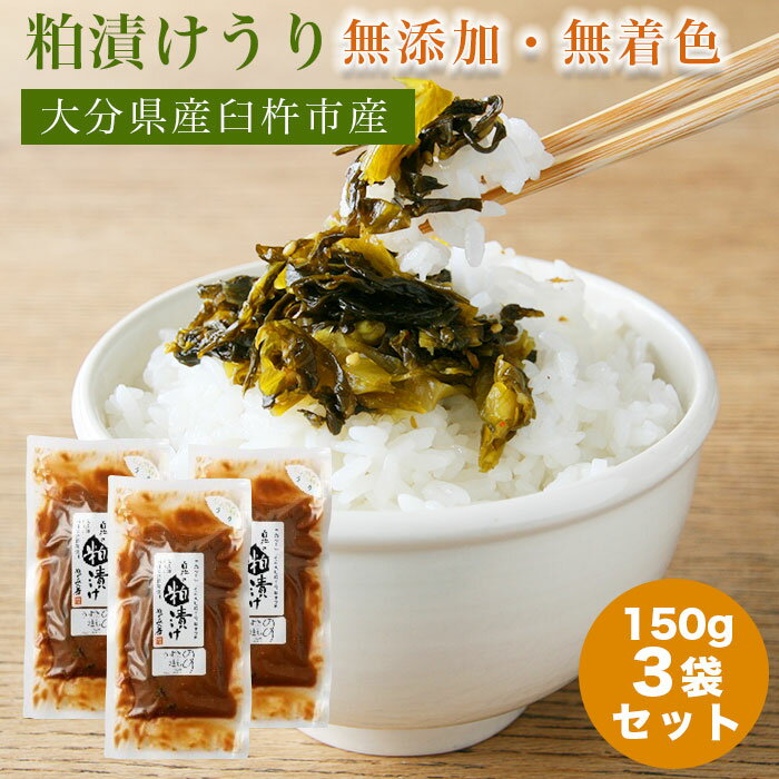 無添加のお茶漬け 漬物 漬け物 ギフト 粕漬け セット かす漬け 粕漬けうり 【3袋セット】 無添加 手作り 大分県 臼杵市産 お中元 贈り物 お祝い 敬老の日 父の日 母の日 漬物 ご飯のお供 漬け物 お茶漬け おつまみ ※ お試し 詰め合わせ 西京漬け ではありません SSS