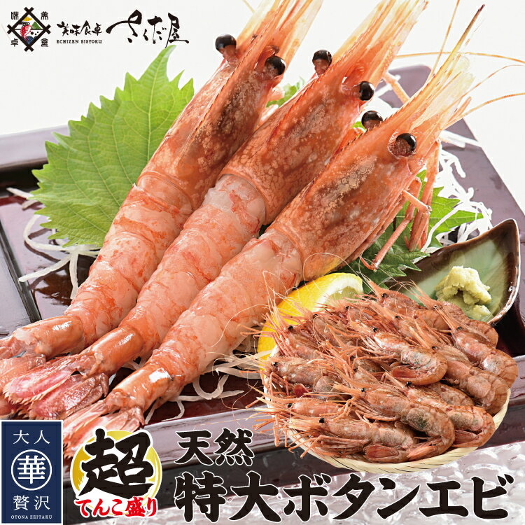 ぼたんえび 1kg お歳暮 冬ギフト お年賀 天然 ジャンボ 特大サイズ 14~16尾 生食可【冷凍便】 美味しい贈物
