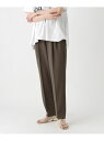 サマ見えリラクシーゆるテーパードパンツ/578319 Elura エルーラ パンツ その他のパンツ グレー ブラック【送料無料】[Rakuten Fashion...