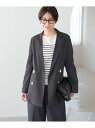 【SALE/50%OFF】リネン混テーラードジャケット Elura エルーラ ジャケット・アウター テーラードジャケット・ブレザー ベージュ ブラウン グレー【...