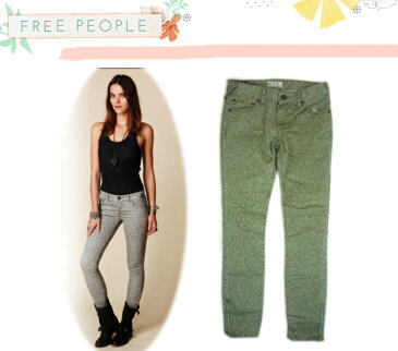 [FREE PEOPLE/フリーピープル]LACE PRINT CROPPED SKINNY