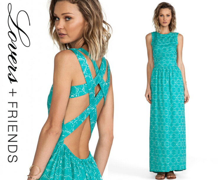 【ファイナルSALE】[LOVERS+FRIENDS/ラバーズフレンズ]KITTY CAT MAXI DRESS in Viperのサムネイル