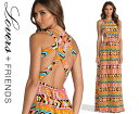 KITTY CAT MAXI DRESS in Tribal