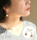 【ファイナルSALE】 BY BOE:ANNIKA INEZ/バイボー CURVE PENDULUM EARRINGS / ピアス 変形 ワイヤー フープ スタッズ プレート ワンポイント