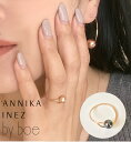 【ファイナルSALE】 BY BOE:ANNIKA INEZ/バイボー CIRCULAR PEARL RING / 指輪 リング 重ね付け 変形 ワイヤー パール ブラック ピンク ゴールド