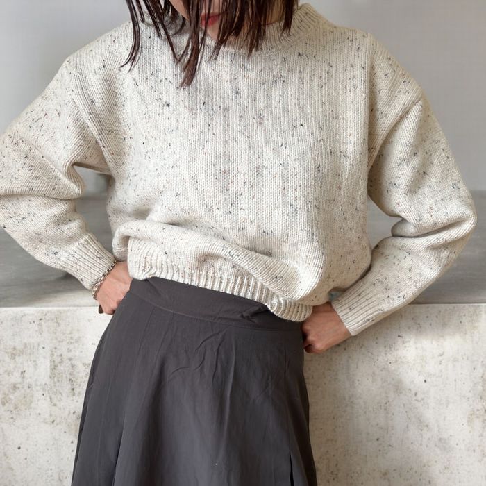 【即納】Melangeクルーネックセーター