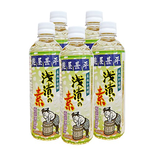 マルアイ 麹屋甚平 浅漬の素 500ml 5本セット 化学調味料不使用 簡単浅漬け 漬け物 調味料 まとめ買い 料理の素 きゅうり かぶ 副菜 付け合わせ作り おしんこ 自家製 手作り 家庭用 保存しやすい あさづけ つけもの