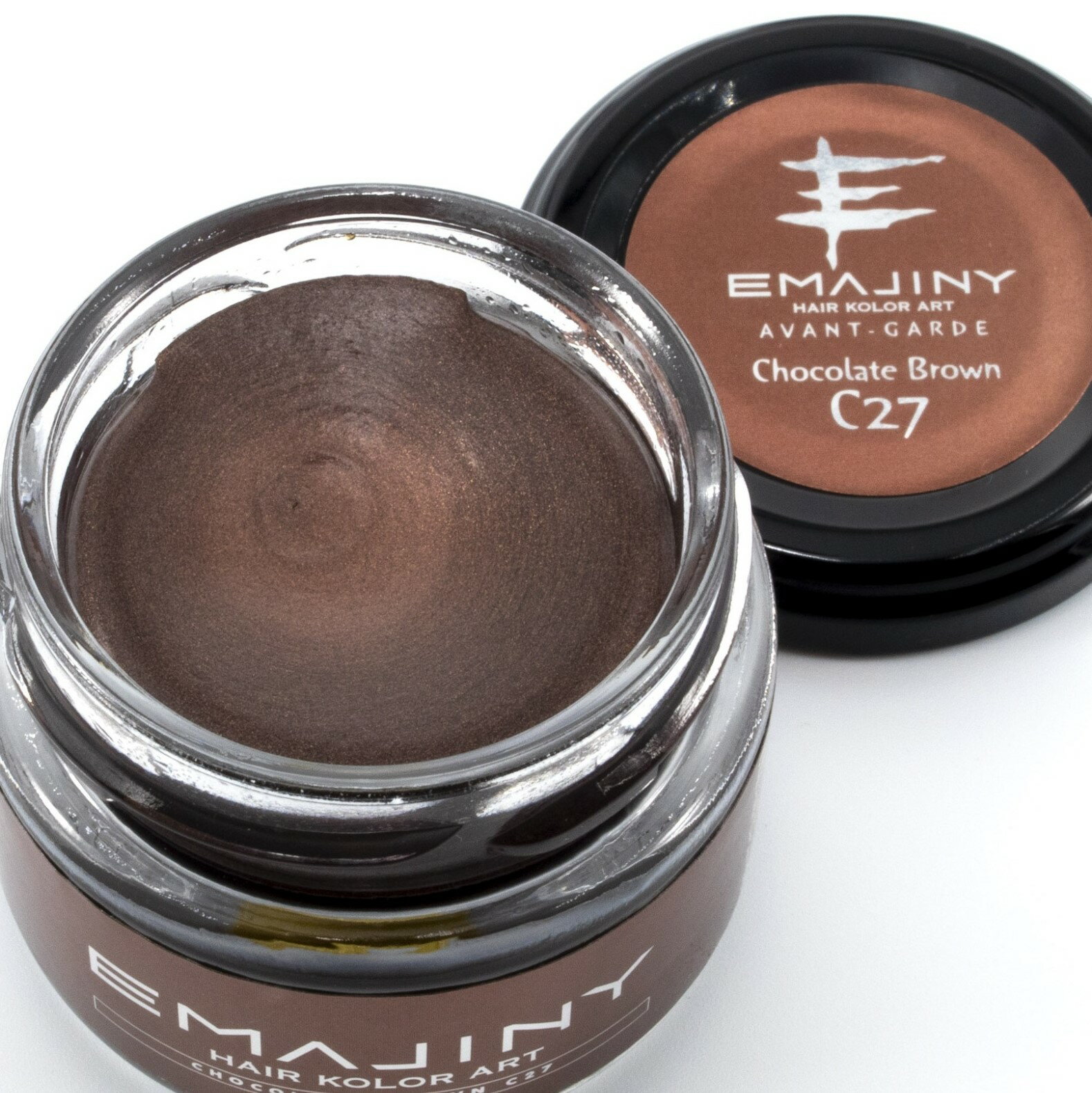 【公式】EMAJINY Chocolate Brown C27 エマジニーチョコレートブラウン ヘアカラーワックス 濃茶 36g 【日本製】【無…