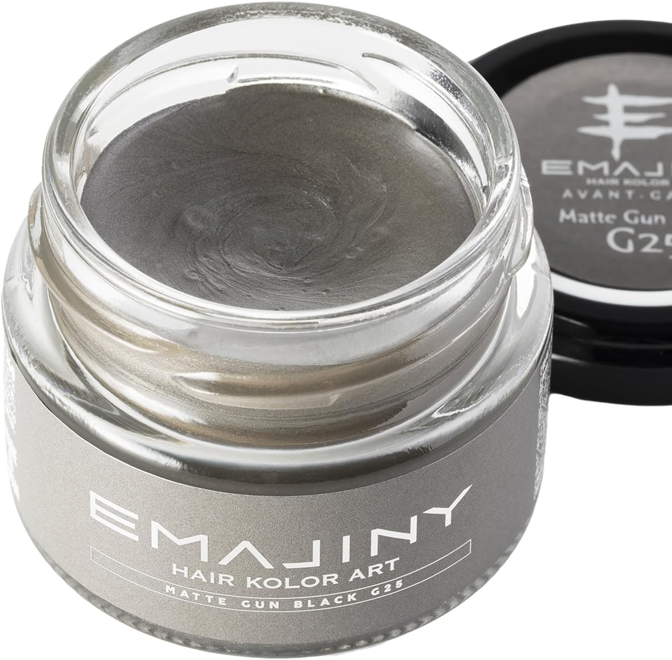 エマジニー マットガンブラック ヘアカラーワックス 黒 36g 日本製 無香料 ヘアカラー アッシュ ブラッ..