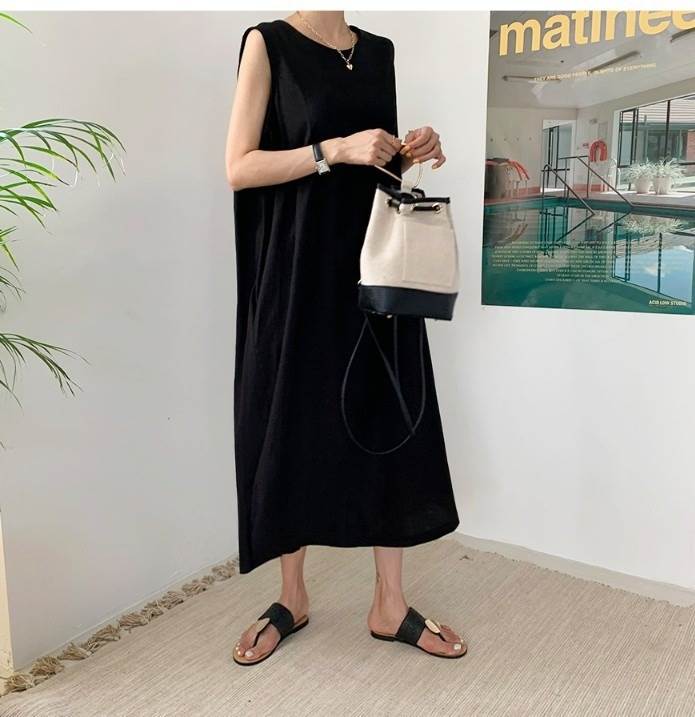 Rakuten - ワンピース ロング丈 ノースリーブ 襟なし Aライン かわいい 大人可愛い きれいめ シンプル 大人 上品 おしゃれ 大人可愛い 大人女子 こなれ感 ラブリー キュート ガーリー 主役級 存在感 春 夏 10代 20代 30代 レディース OL 学生 通学 デート お出かけ お泊まり 休日