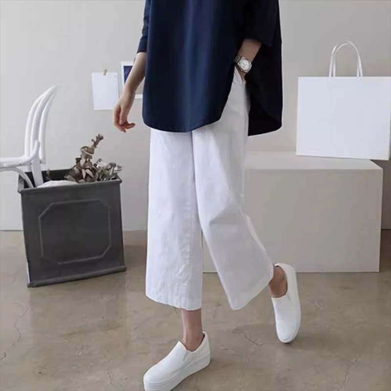 Other - ボトムス パンツ ワイドパンツ ガウチョパンツ カラーパンツ 9分丈 ウエストゴム きれいめ シンプル カジュアル 大人 おしゃれ お洒落 かっこいい 大人女子 こなれ感 ラフ ボーイッシュ ルーズ クール エレガント 無地 春 夏 秋 冬 オールシーズン シーズンレス 20代 30代