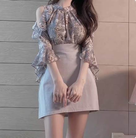 トップスデートブラウスカットソー白...