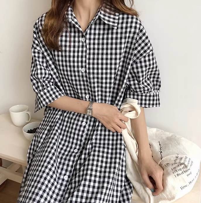 Rakuten - ワンピース シャツワンピース 膝丈 ひざ丈 膝下 ミモレ ミモレ丈 ロング ロング丈 マキシ マキシ丈 半袖 5分袖 五分袖 襟付き ストレート ワイド 前開き 大人可愛い カジュアル 大人 おしゃれ お洒落 大人可愛い 大人女子 こなれ感 ラフ キュート ガーリー 主役級 存在感