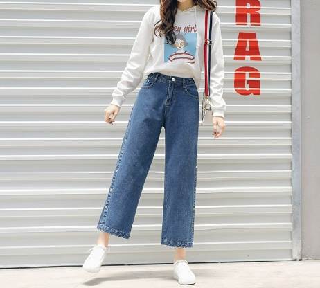 Rakuten - デニムパンツ ボトムス ブルーデニム かわいい 大人可愛い きれいめ シンプル カジュアル 大人 上品 おしゃれ お洒落 大人女子 こなれ感 ラフ 個性的 無地 春 夏 10代 20代 30代 40代 レディース 女性用 デート お出かけ 休日 旅行 着回し 普段使い ファッション コーデ