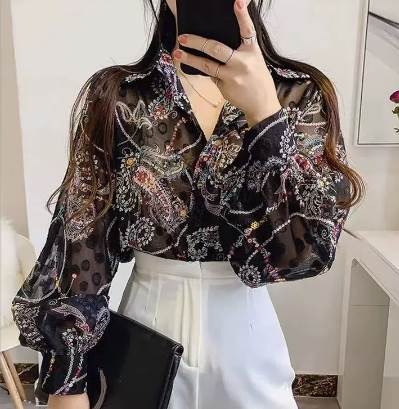 レトロヴィンテージトップスシャツブ...