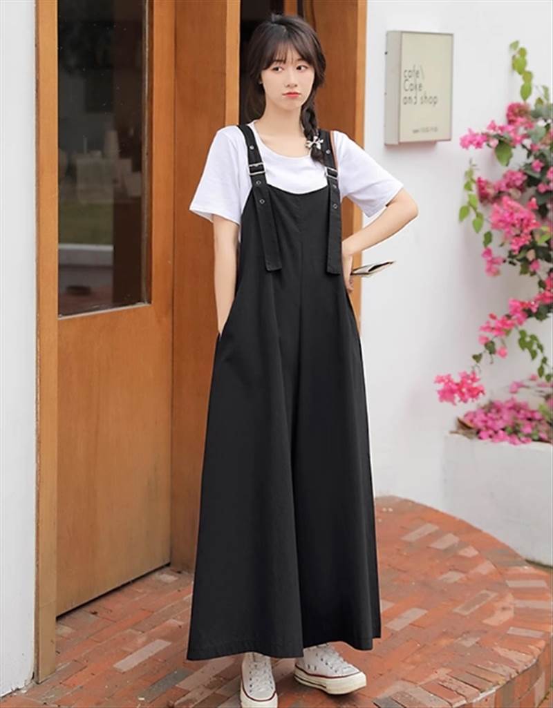 Rakuten - オールインワン サスペンダー サロペット ボトムス ポケット ワイド 大人可愛い きれいめ シンプル カジュアル 大人女子 こなれ感 ラフ 抜け感 無地 春 夏 秋 10代 20代 30代 40代 レディース ママ 学生 通学 デート お出かけ ショッピング 普段使い 美容師