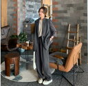 【「0のつく日」7月10日限定 20%OFFクーポン配布中】トップス ボトムス ジャケット ズボン 上着 スーツ 長袖 襟付き ストレート 大人可愛い きれいめ シンプル 上品 おしゃれ かっこいい こなれ感 ラフ ルーズ クール 主役級 存在感 無地(4)