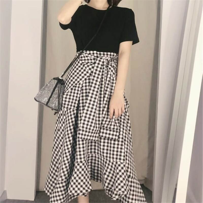 Rakuten - ワンピース ミモレ丈スカート ミモレ丈 ミモレ丈ワンピース 袖あり 半袖 ラウンドネック かわいい 大人可愛い きれいめ シンプル カジュアル 大人 上品 おしゃれ お洒落 かっこいい レトロ アジアン エスニック 大人女子 こなれ感 キュート ガーリー モード系 エレガント