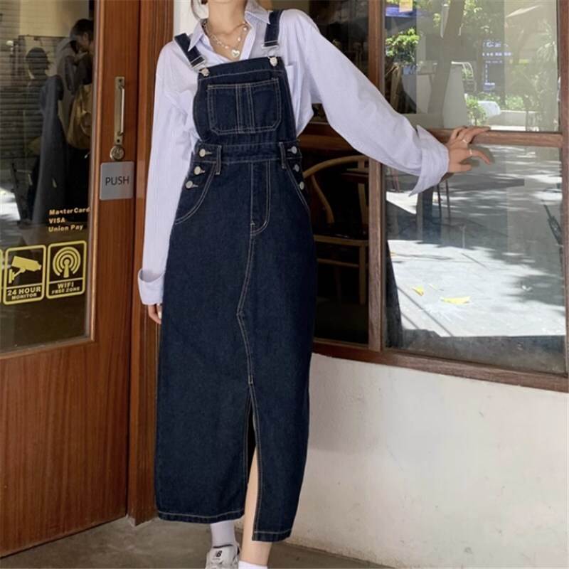 ワンピース ロングスカート ロング ロング丈 ジャンパースカート ノースリーブ デニム かわいい 大人可愛い きれいめ カジュアル 大人 上品 おしゃれ お洒落 かっこいい 主役級 甘い 無地 春 夏 秋 レディース デート 女子会