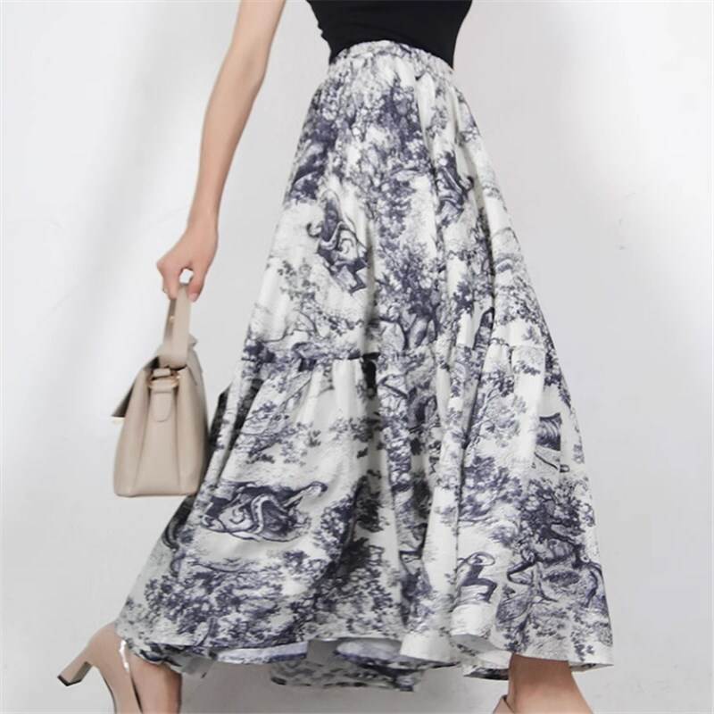 スカート ミモレ丈スカート ミモレ ミモレ丈 Aライン ハイウエスト かわいい 大人可愛い きれいめ シンプル カジュアル お洒落 かっこいい 大人女子 こなれ感 ボーイッシュ 主役級 甘い アニマル柄 プリント 春 夏 秋 20代 30代 レディース デート 女子会 休日 美容師