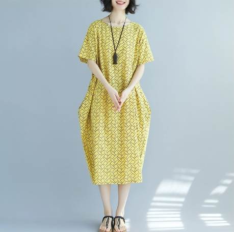 Rakuten - ワンピース ミモレ丈 袖あり 半袖 ラウンドネック 襟なし Aライン かわいい 大人可愛い きれいめ シンプル おしゃれ こなれ感 ルーズ 夏 20代 30代 レディース ママ 女の子 通勤 デート お出かけ 女子会 休日 アウトドア イベント リゾート 旅行 海 プール 普段使い