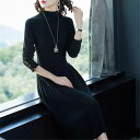 ドレス パーティドレス カラードレス ロングドレス ロング ロング丈 袖あり 長袖 ラウンドネック ハイウエスト かわいい きれいめ 無地 20代 30代 レディース パーティー イベント 美容師 メイクアップアーティスト ネイリスト アパレルスタッフ 美容部員 エステティシャン