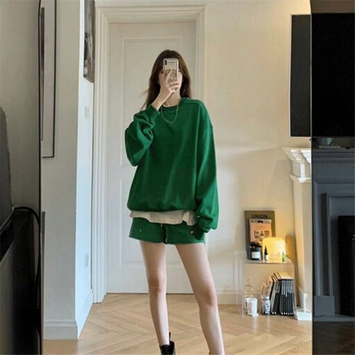 スウェット セットアップ 2点セット トレーナー ショートパンツ 長袖 ラウンドネック かわいい 大人可愛い きれいめ シンプル カジュアル 大人 上品 おしゃれ お洒落 かっこいい 大人女子 無地 春 秋 20代 30代 レディース ビジネス OL デート スウェット セットアップ 2点セット トレーナー ショートパンツ 長袖 ラウンドネック かわいい 大人可愛い きれいめ シンプル カジュアル 大人 上品 おしゃれ お洒落 かっこいい 大人女子 無地 春 秋 20代 30代 レディース ビジネス OL デート