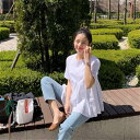 トップス Tシャツ シャツ 袖あり 半袖 ラウンドネック レギュラー コットン かわいい 大人可愛い きれいめ シンプル カジュアル 大人 上品 おしゃれ お洒落こなれ感 主役級 無地 夏 20代 30代 レディース ビジネス OL デート 女子会 美容師 メイクアップアーティスト