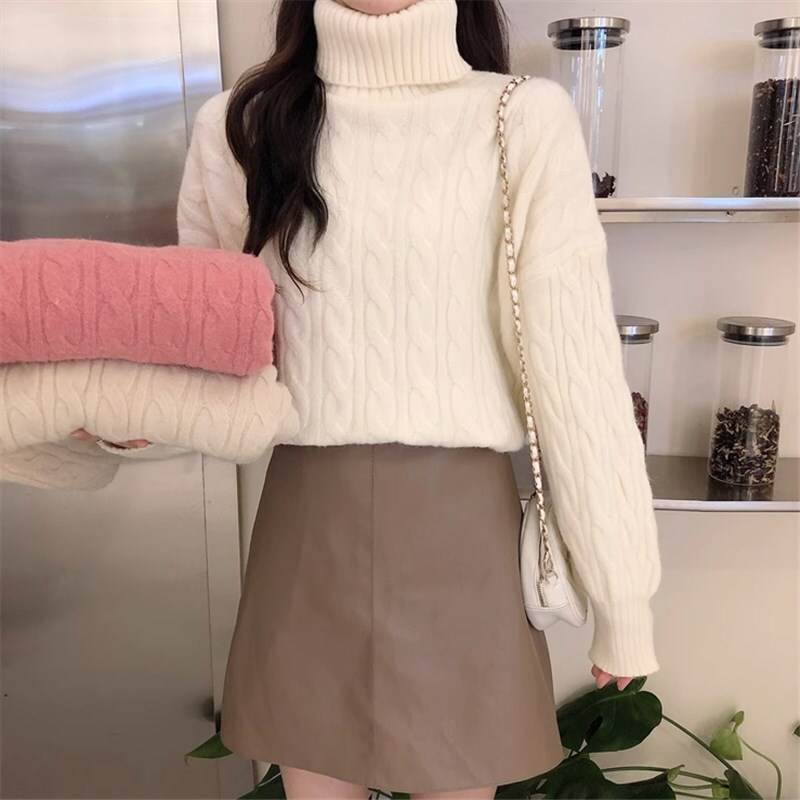 Turtleneck - トップス ニットソー セーター 袖あり 長袖 タートルネック かわいい 大人可愛い きれいめ シンプル カジュアル 大人 上品 おしゃれ お洒落 かっこいい 大人女子 こなれ感 無地 冬 20代 30代 レディース ビジネス OL デート お出かけ 女子会 ショッピング 美容師