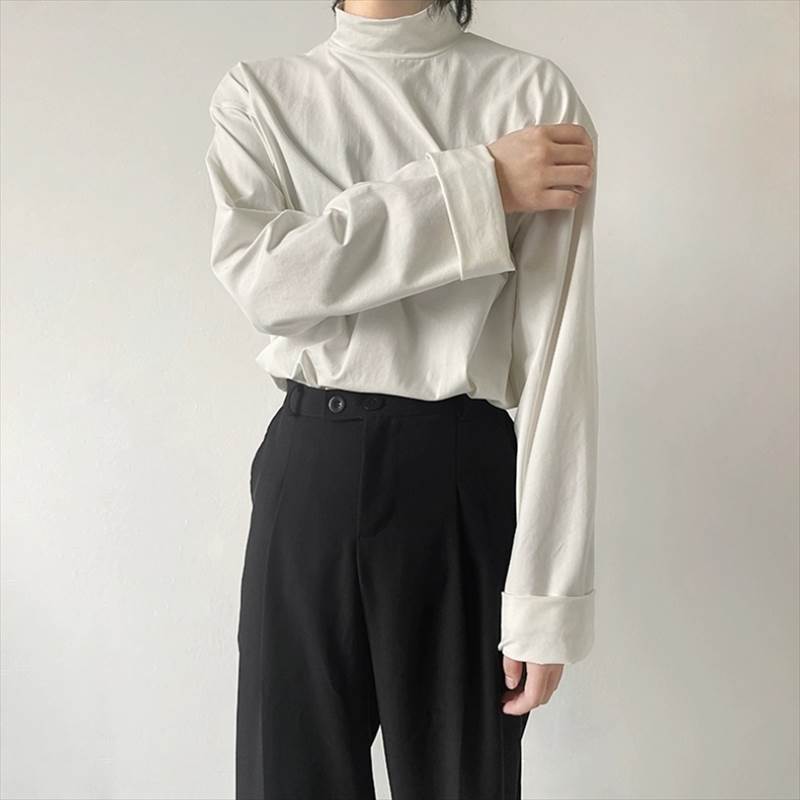 Rakuten - トップス 長袖 タートルネック かわいい 大人可愛い きれいめ シンプル カジュアル 上品 おしゃれ こなれ感 ラフ 個性的 クール モード系 エレガント モダン 存在感 とろみ感 抜け感 無地 秋 冬 20代 30代 40代 50代 レディース デート お出かけ 女子会 休日 着回し