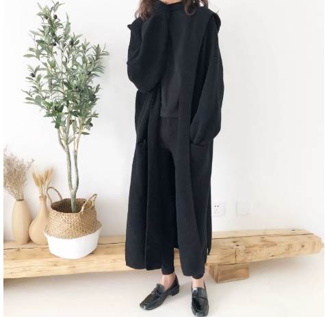 Rakuten - トップス アウター カーディガン ロング丈 ロングカーディガン コート 長袖 フード ストレート 前開き 大人可愛い きれいめ 上品 おしゃれ かっこいい ルーズ 主役級 存在感 無地 春 秋 冬 レディース デート 女子会 休日 楽ちん 防寒 モテ