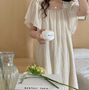 ワンピース ロング丈 半袖 ハンカチーフスリーブ 透け感 スクエアネック シフォン ゆったり 大人可愛い きれいめ シンプル カジュアル 大人 上品 おしゃれ 夏 20代 30代 レディース デート 女子会 ファッション モテ ふわふわ フリーサイズ アプリコット