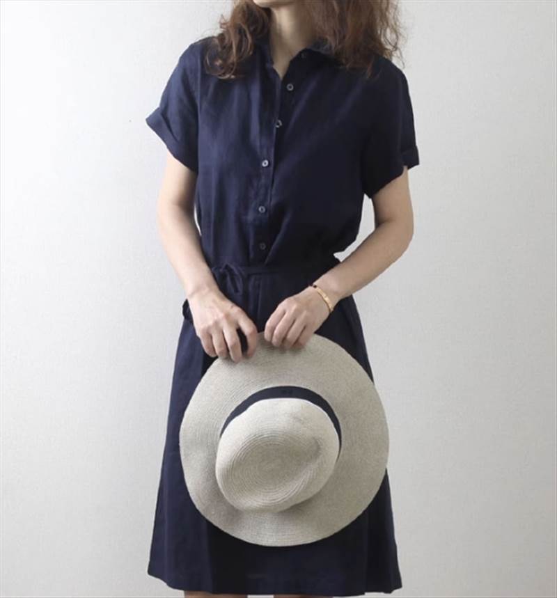 ワンピース シャツワンピース ひざ丈 ミディアム丈 半袖 Vネック 襟付き ウエストマーク リボン 大人可愛い きれいめ シンプル カジュアル 上品 おしゃれ 大人女子 こなれ感 春 夏 10代 20代 30代 40代 レディース ママ お出かけ ショッピング 普段使い