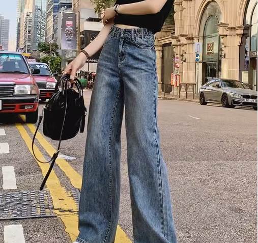 Rakuten - ボトムス パンツ Gパン ズボン ワイドパンツ ストレートパンツ ガウチョパンツ ストレート ワイド ガウチョ ポケット デニム ブルーデニム 大人可愛い シンプル カジュアル お洒落 かっこいい 大人女子 こなれ感 ラフ メンズライク マニッシュ ボーイッシュ 個性的 クール